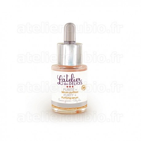 Sérum Purifiant Ligne Pureté Plus - Atelier des Délices - Flacon pipette de 15ml