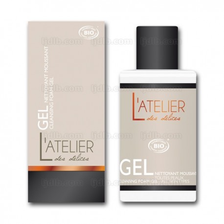 Gel Nettoyant Moussant Bio L'Atelier des Délices Gamme Homme - Senteur Thé aux Agrumes - Flacon 125ml